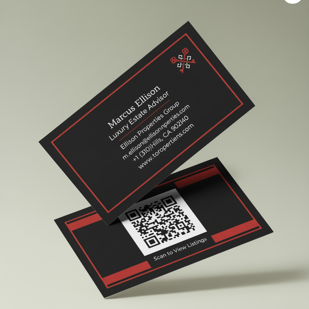Real Estate Cards Bright Light Background